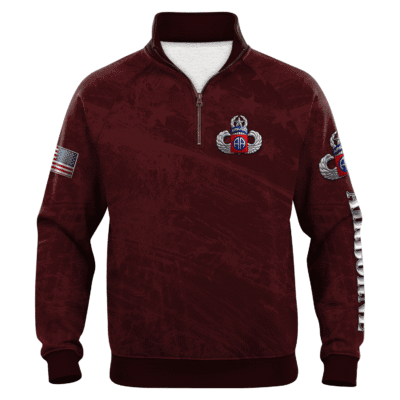 US Army AirBorne Quarter Zip Sweatshirt