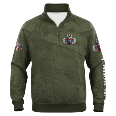 US Army AirBorne Quarter Zip Sweatshirt