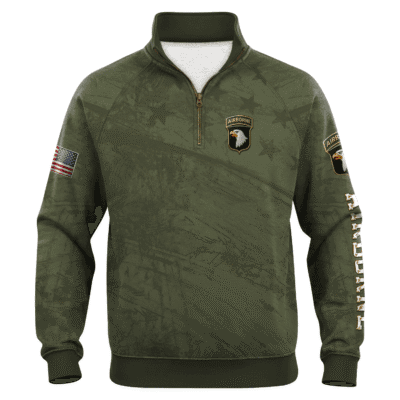 US Army AirBorne Quarter Zip Sweatshirt