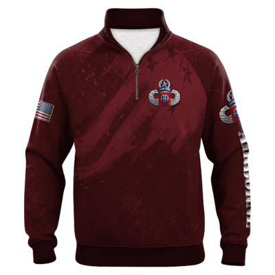 US Army AirBorne Quarter Zip Sweatshirt