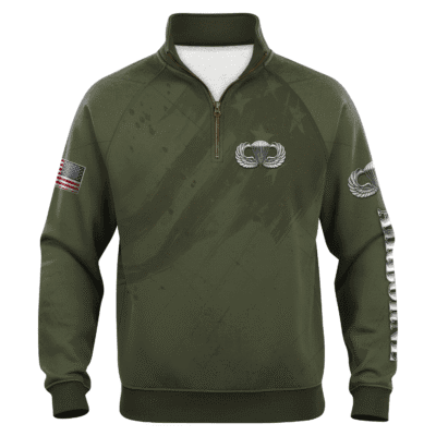 US Army AirBorne Quarter Zip Sweatshirt