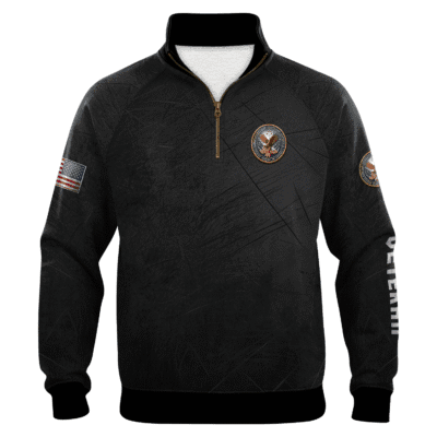 US Veteran Quarter Zip Sweatshirt