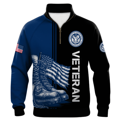 US Veteran Quarter Zip Sweatshirt