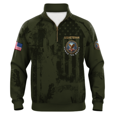 US Veteran Quarter Zip Sweatshirt