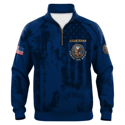 US Veteran Quarter Zip Sweatshirt