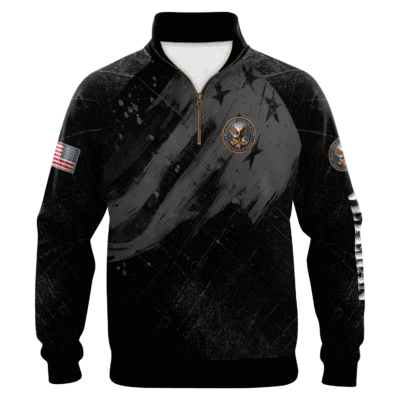 US Veteran Quarter Zip Sweatshirt