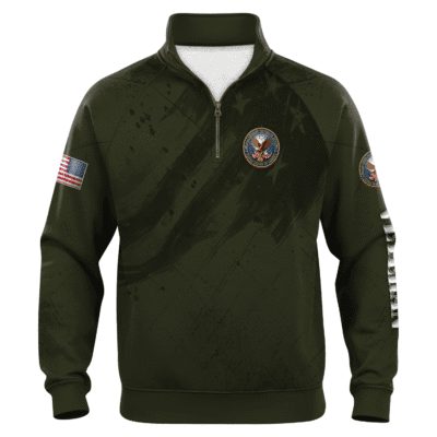 US Veteran Quarter Zip Sweatshirt