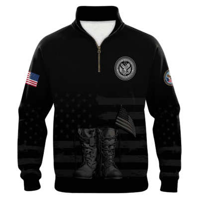 US Veteran Quarter Zip Sweatshirt