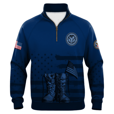 US Veteran Quarter Zip Sweatshirt