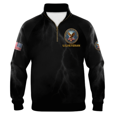 US Veteran Quarter Zip Sweatshirt