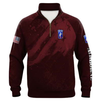 US Army AirBorne Quarter Zip Sweatshirt
