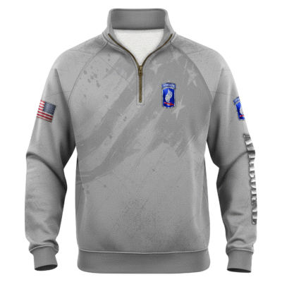 US Army AirBorne Quarter Zip Sweatshirt