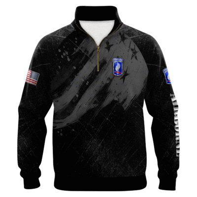 US Army AirBorne Quarter Zip Sweatshirt