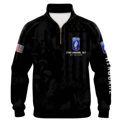US Army AirBorne Quarter Zip Sweatshirt