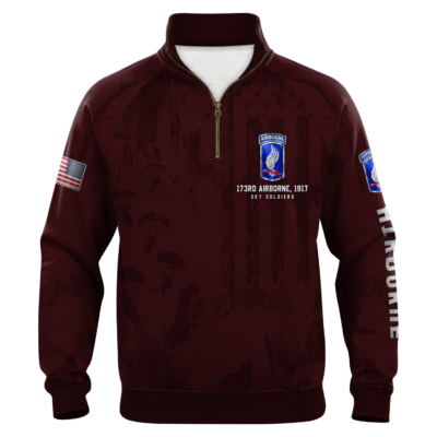 US Army AirBorne Quarter Zip Sweatshirt