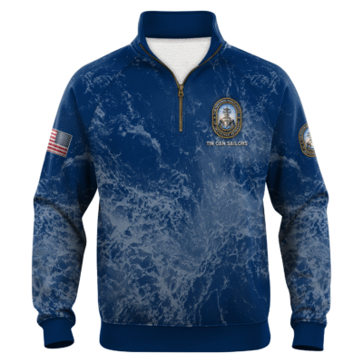US Navy Tin Can Sailors Quarter Zip Sweatshirt
