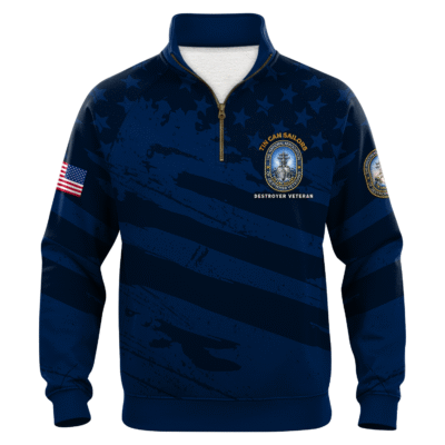US Navy Tin Can Sailors Quarter Zip Sweatshirt