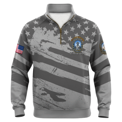 US Navy Tin Can Sailors Quarter Zip Sweatshirt