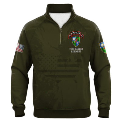 US Army 75th Ranger Regiment All-over Quarter Zip Sweatshirt