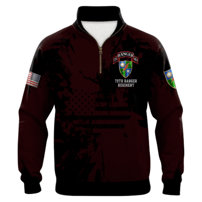 US Army 75th Ranger Regiment All-over Quarter Zip Sweatshirt
