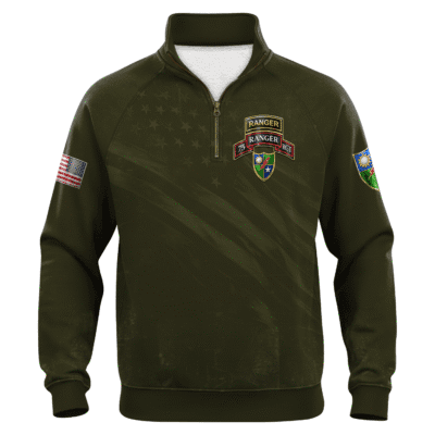US Army 75th Ranger Regiment All-over Quarter Zip Sweatshirt