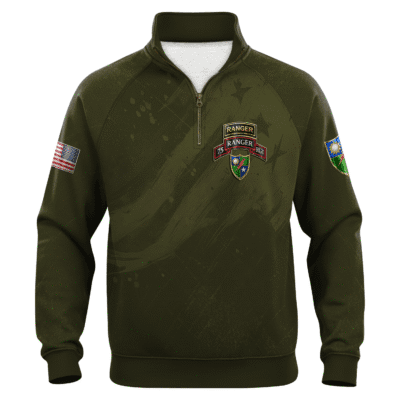 US Army 75th Ranger Regiment All-over Quarter Zip Sweatshirt