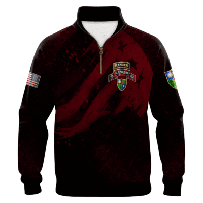 US Army 75th Ranger Regiment All-over Quarter Zip Sweatshirt