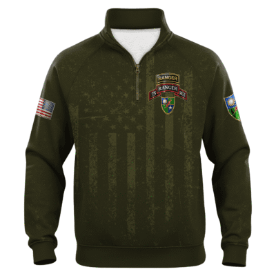 US Army 75th Ranger Regiment All-over Quarter Zip Sweatshirt