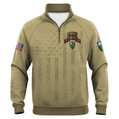 US Army 75th Ranger Regiment All-over Quarter Zip Sweatshirt