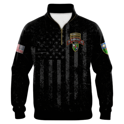 US Army 75th Ranger Regiment All-over Quarter Zip Sweatshirt