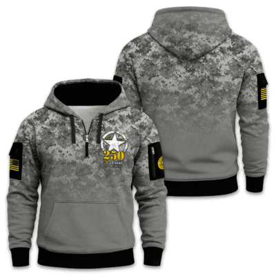 US ARMY 250TH Years Of Service Quarter Zip Hoodie