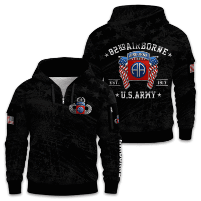 US ARMY AIRBORNE Quarter Zip Hoodie