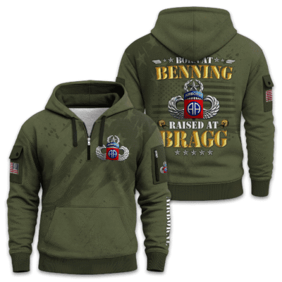 US ARMY AIRBORNE Quarter Zip Hoodie