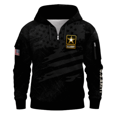 US Army All-over Quater Zip Hoodie