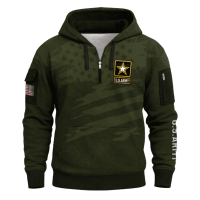 US Army All-over Quater Zip Hoodie