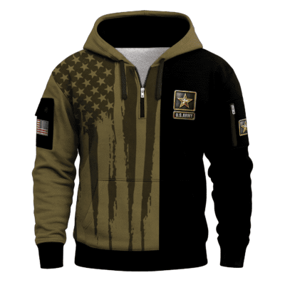 US Army All-over Quater Zip Hoodie
