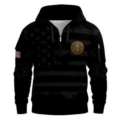 US Army All-over Quater Zip Hoodie