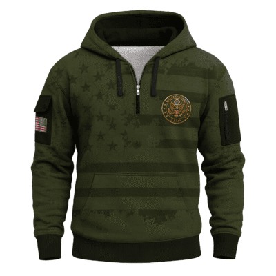 US Army All-over Quater Zip Hoodie