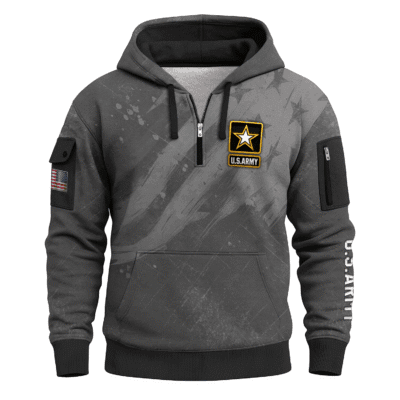 US Army All-over Quater Zip Hoodie