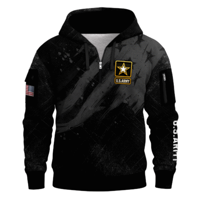 US Army All-over Quater Zip Hoodie