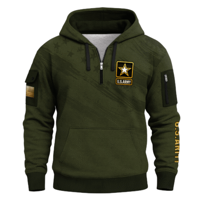 US Army All-over Quater Zip Hoodie