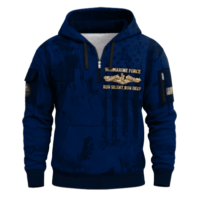 US Navy Submarine All-over Quater Zip Hoodie