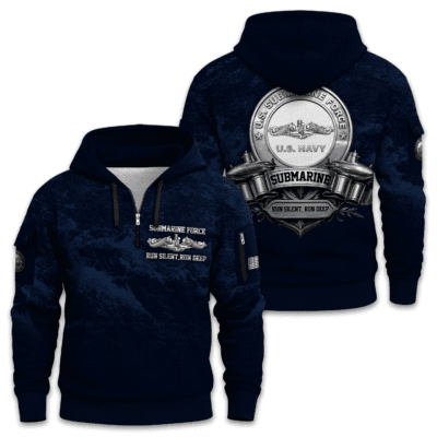 US Navy Submarine Quarter Zip Hoodie