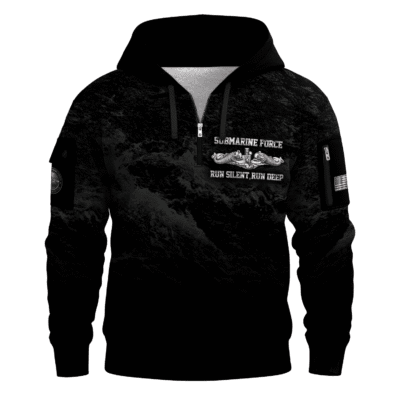 US Navy Submarine All-over Quater Zip Hoodie