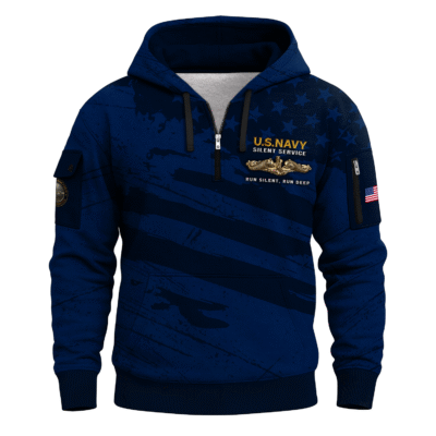 US Navy Submarine All-over Quater Zip Hoodie