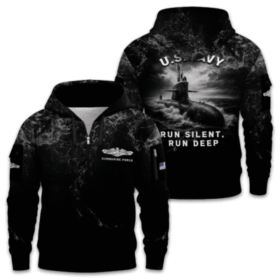 US Navy Submarine Quarter Zip Hoodie