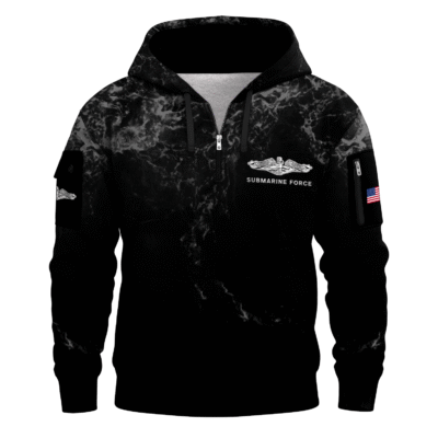 US Navy Submarine All-over Quater Zip Hoodie