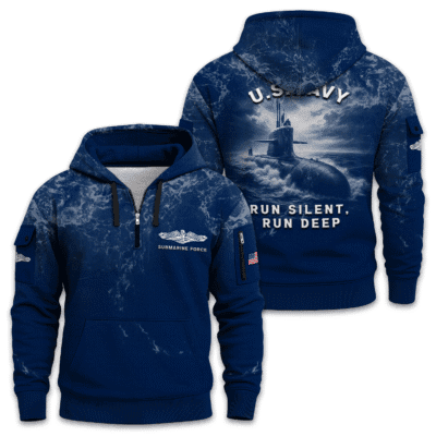 US Navy Submarine Quarter Zip Hoodie