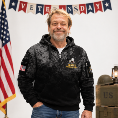 US Navy Seabees 250th Years of Service Quarter Zip Hoodie