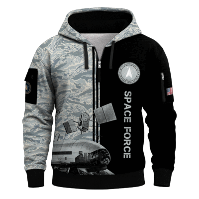 US Space Force All-over Quater Zip Hoodie